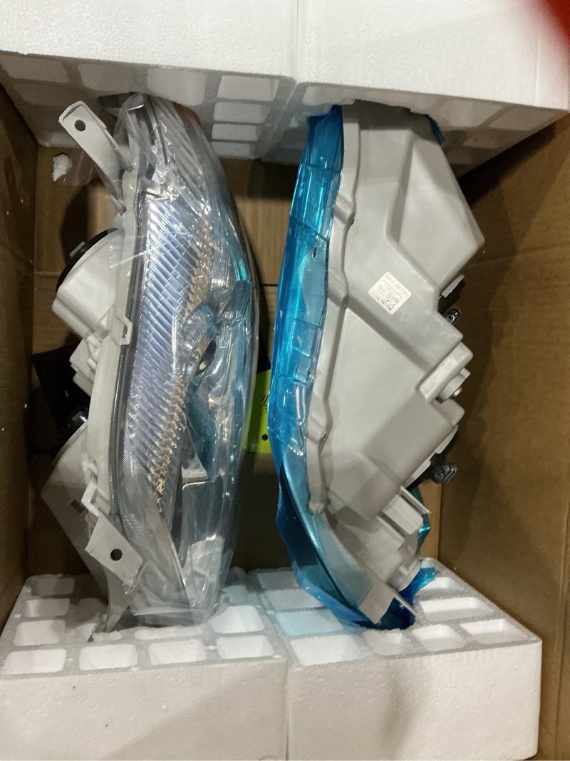 Condition photo showing New/Like New for for 2010 2011 toyota camry headlight assembly replacement for 10-11 toyota camry base/le/xle sedan projector chrome housing amber reflector clear lens pair a-chrome housing amber reflector clear lens oe replacement