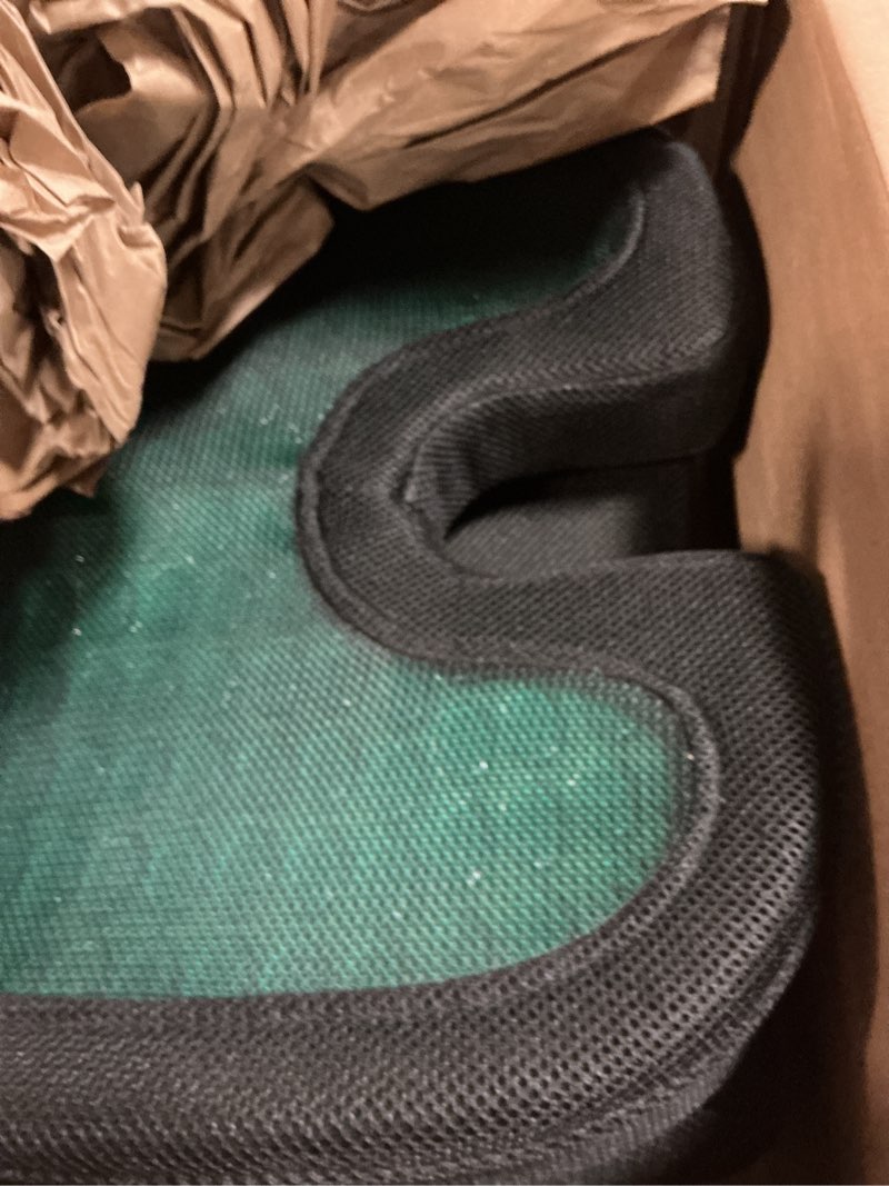 Condition photo showing Good Condition for amazon basics comfortable seat cushion & lumbar support for office chairs, gel enhanced memory foam, pack of 2, rectangular, black seat cushion & lumbar support gel memory foam