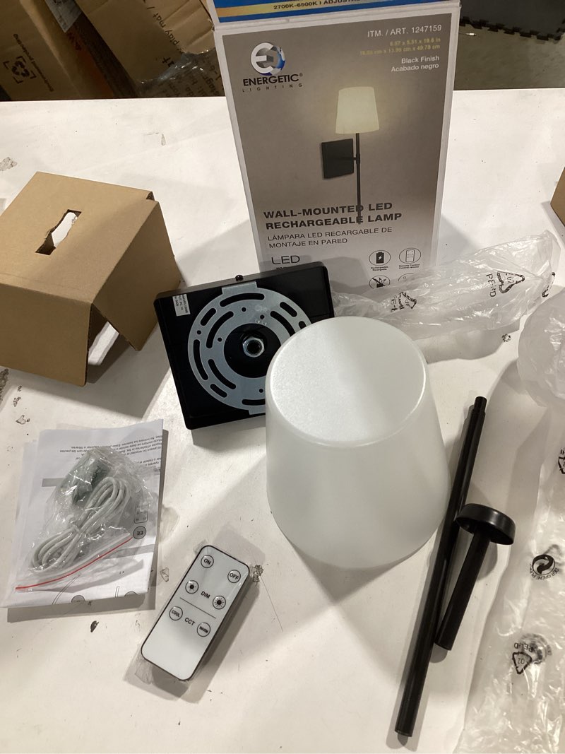 Condition photo showing Good Condition for energetic 5.42-in 1 light matte black integrated led modern/contemporary bathroom vanity light