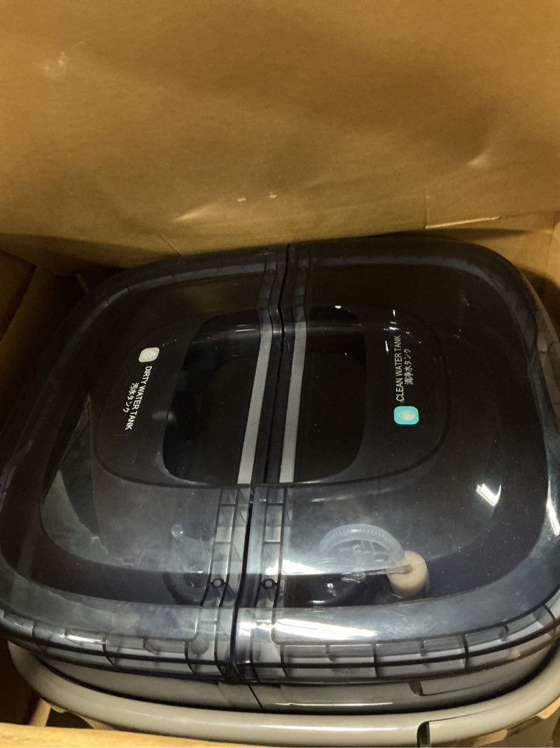 Condition photo showing As Is for lefant robot vacuum and mop, 20000pa suction, self emptying, auto mop washing & drying for hands-free, anti-tangle brushes, dual spinning mop for pet hair dust, wi-fi/app/alexa/iwatch control, m3 max m3 max-gray