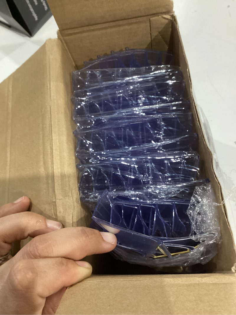 Condition photo showing Good Condition for qunclay 100 pcs shelf label holder glass wood 1.25 x 3 inches clear plastic clip on labels shelf tags for wire shelving 0.15'' to 0.4'' shelves sign price tags