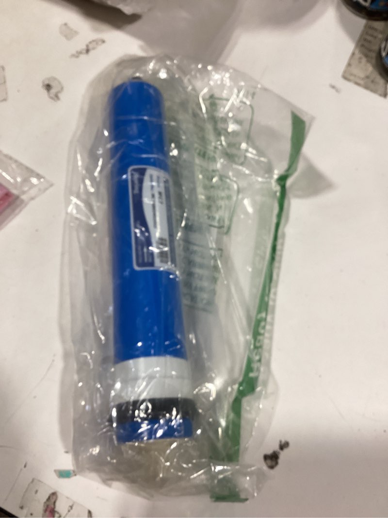 Condition photo showing New/Like New for ispring greatwell reverse osmosis membrane 75 gpd 11.75” x 1.75”, replacement fits standard under sink ro drinking water filtration system, mc7 75gpd ro filter