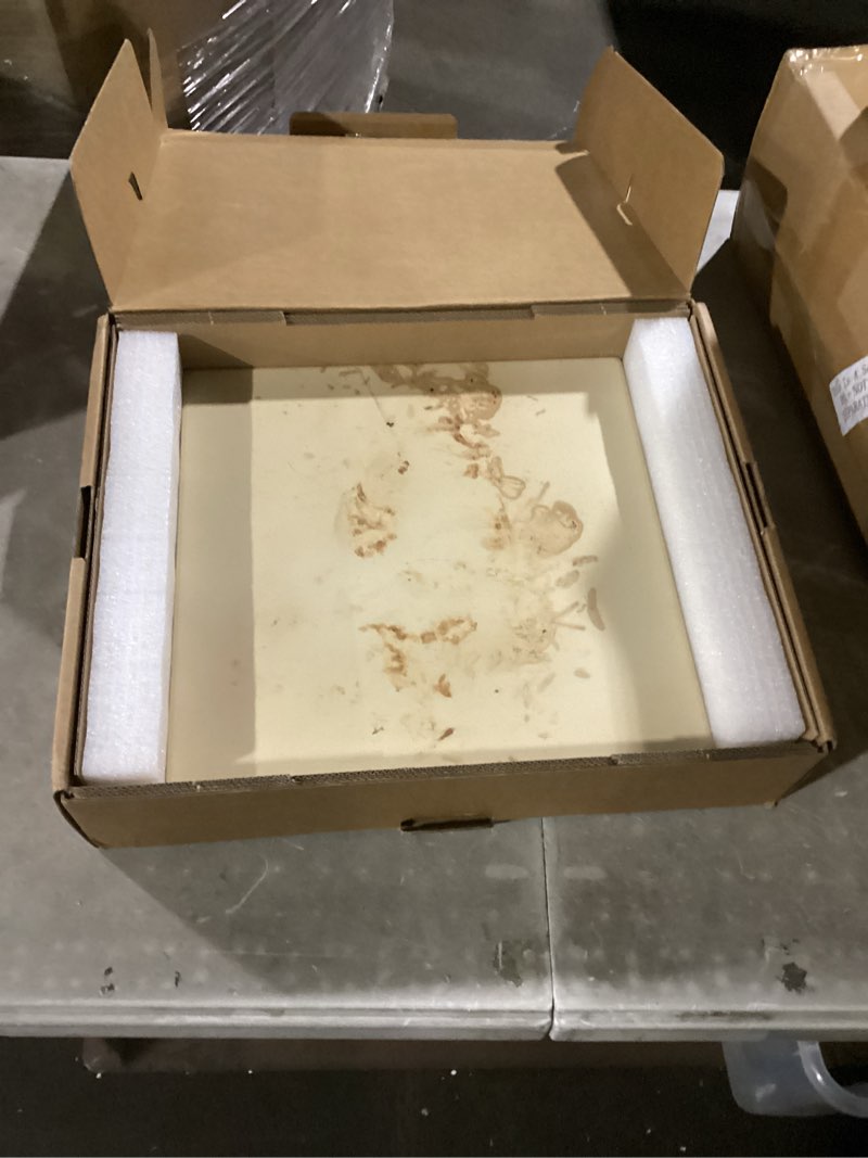 Condition photo showing As Is for unicook pizza stone 13 inch, cordierite square baking stone for ooni 12 oven, ideal for making crispy crust pizzas bread and cookies 13" x 13" square
