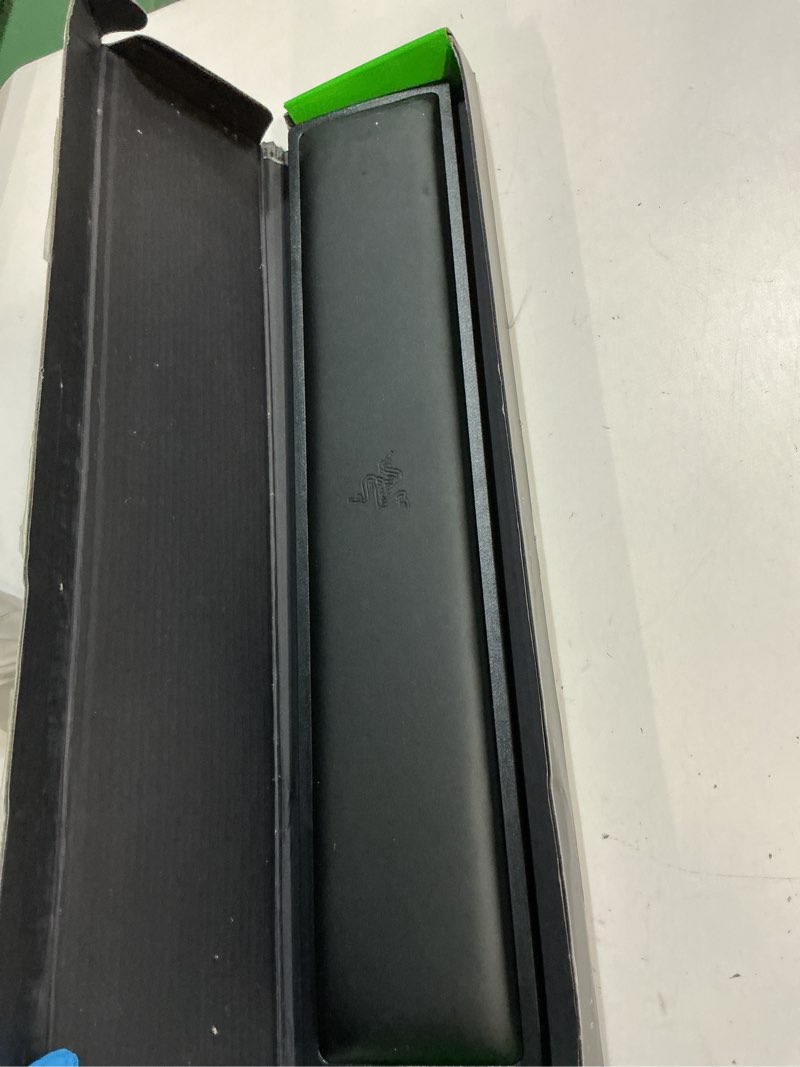 Condition photo showing Good Condition for Razer Ergonomic Wrist Rest for Full-Sized Keyboards: Anti-Slip Rubber Base - Angled Incline - Classic Black Full-Sized Keyboard Memory Foam
