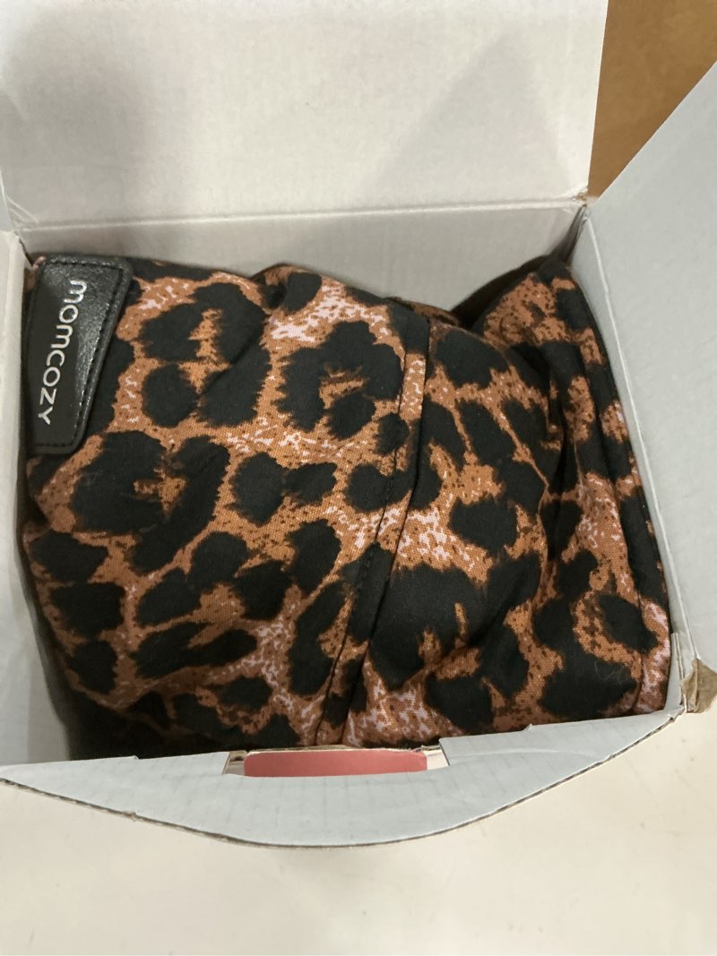 Condition photo showing Good Condition for momcozy baby carrier - ergonomic, cozy and lightweight carrier for 7-45lbs, effortless to put on, ideal for hands-free parenting, enhanced lumbar support, purehug for infant to toddler, leopard cotton-leopard