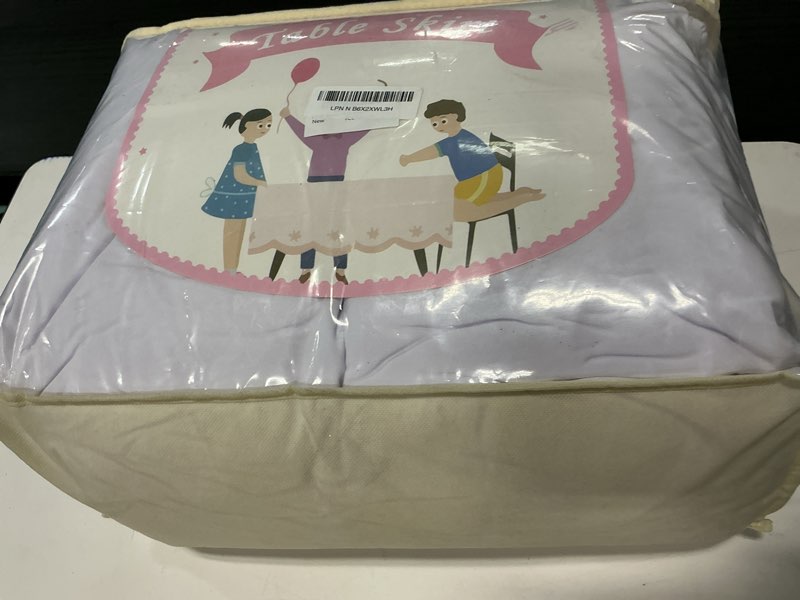 Condition photo showing Good Condition for 6 pack spandex white tablesloths for 8 foot rectangle tables, stretchy table cloths 8ft fitted table cover desk skirt for parties weddings birthday banquet baby shower white 8ft(6pack)