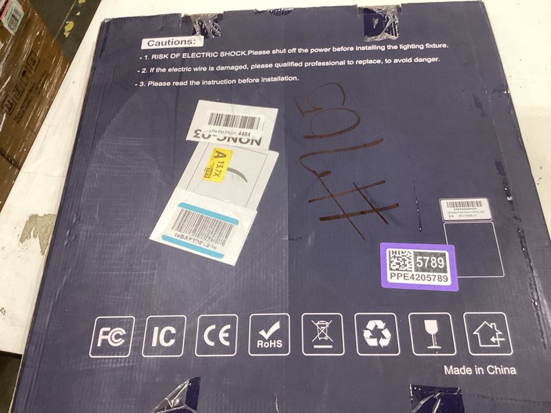 Condition photo showing Good Condition for 20 inch led flush mount ceiling light,48w ultra-thin modern round light fixture with remote,dimmable 3000k-6000k,white,4800lm,memory & night light mode for bedroom, kitchen,living room white 20inch