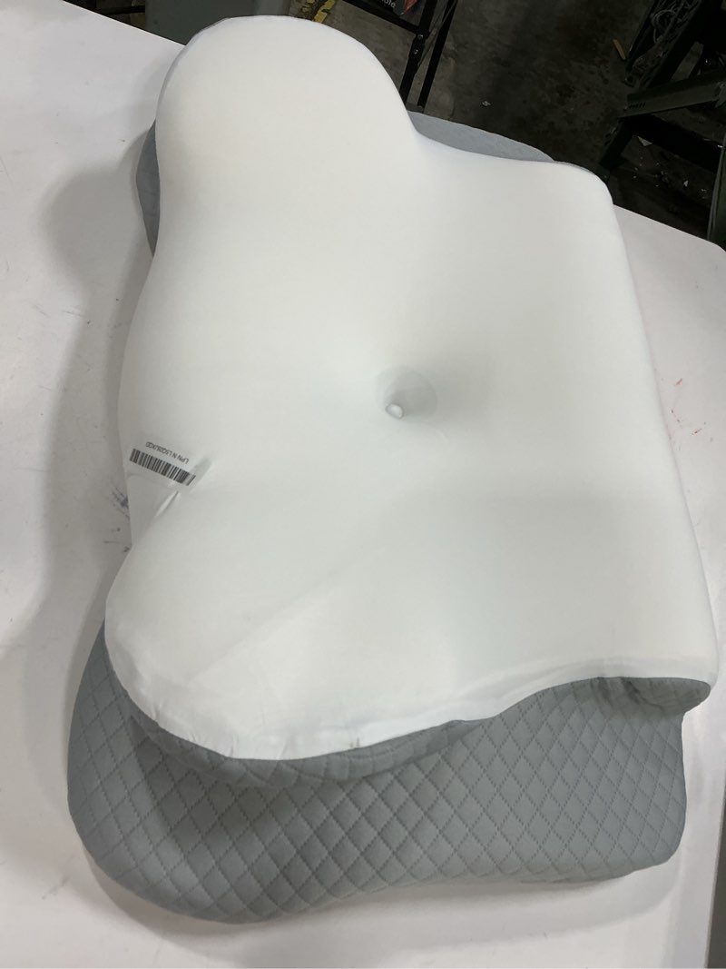 Condition photo showing As Is for Memory Foam Neck Pillow - Ergonomic Contour Cervical Neck Pillow for Side Back Stomach Sleepers, 2-in-1 Orthopedic Neck Support Pillow with Cooling Pillowcase
