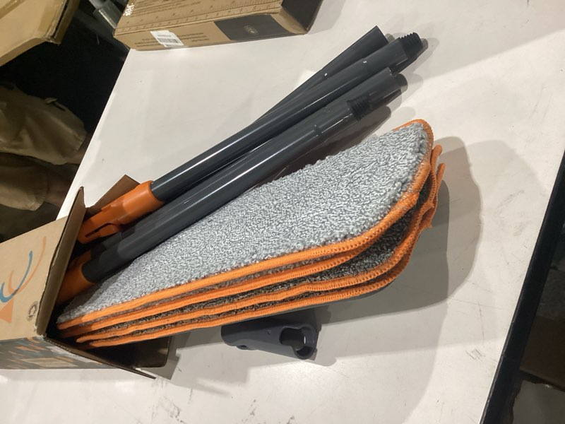 Condition photo showing New/Like New for cleanhome 2-in-1 wet dry flat microfiber mop for hardwood floors-reusable washable pads, telescoping long handle floor cleaner for tile laminate, pet hair removal, car detailing & window cleaning