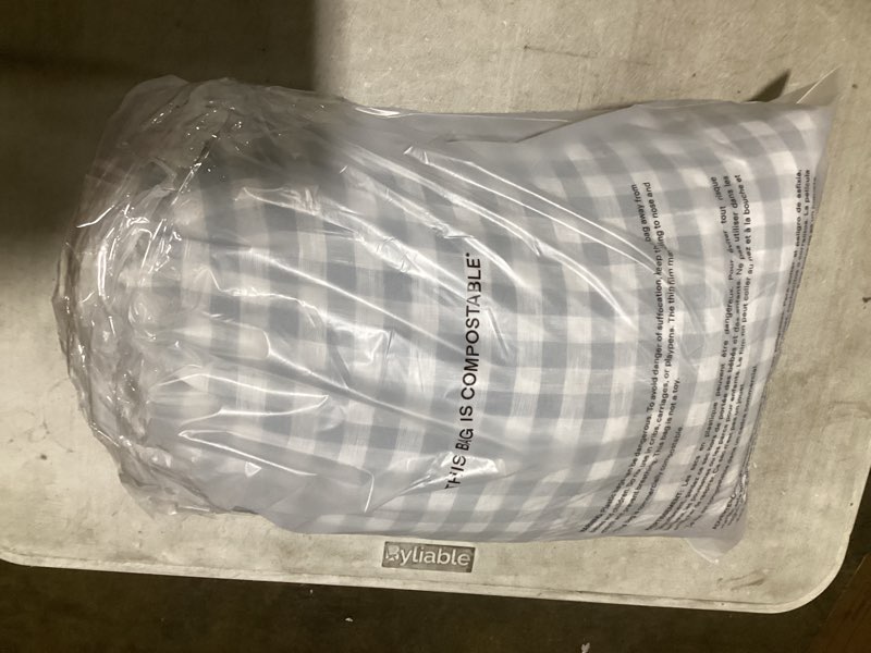 Condition photo showing As Is for european linen duvet cover set, king/calking