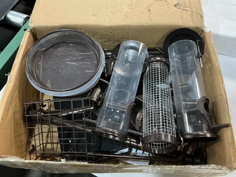 Condition photo showing Good Condition for yingym 6-hook bird feeding station kit, 94 inch heavy duty bird feeder stand pole for outdoors hanging with 4 feeders, wide metal squirrel baffle, attracting wild birds 94 inch with squirrel baffle