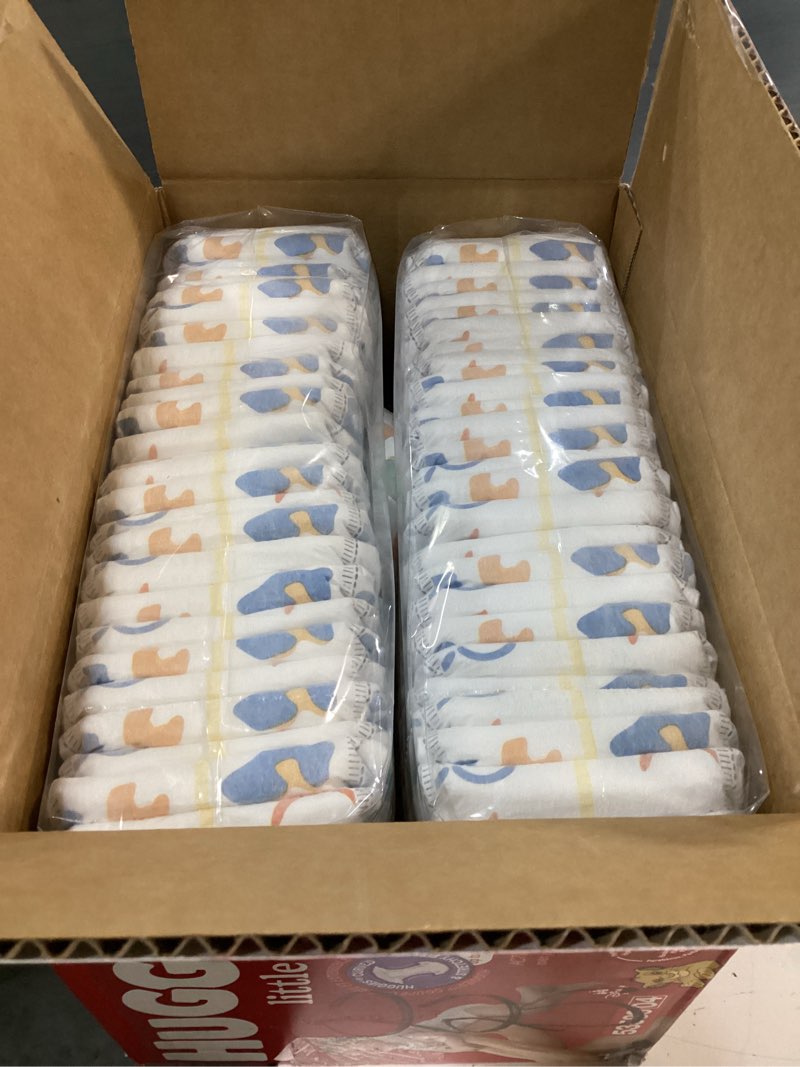 Condition photo showing New/Like New for huggies size 5 diapers, little movers baby diapers, size 5 (27+ lbs), 58 count, packaging may vary size 5 58