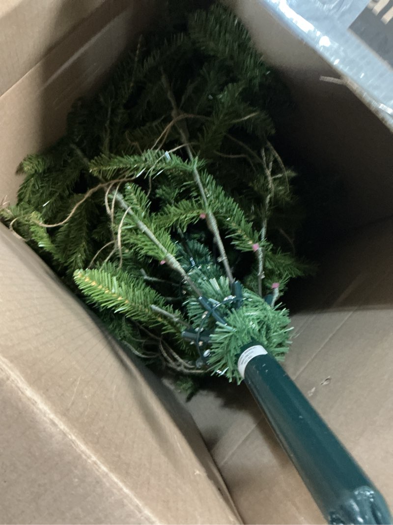 Condition photo showing As Is for Best Choice Products 6ft Premium Hinged Artificial Holiday Christmas Pine Tree for Home, Office, Party Decoration w/ 1,000 Branch Tips, Easy Assembly, Metal Hinges & Foldable Base