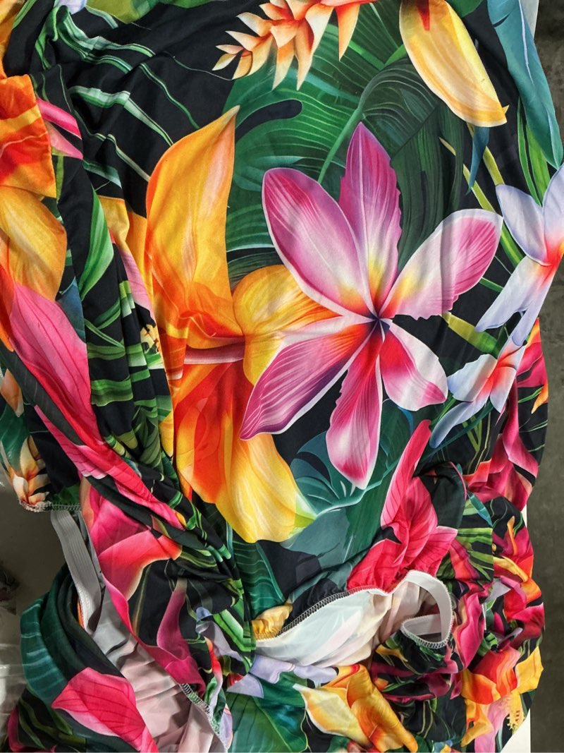Condition photo showing Good Condition for frangipani flower recliner chair cover stay in place monstera reclining slipcover with elastic bottom breathable recliner couch cover washable relining sofa slipcover for pets kids