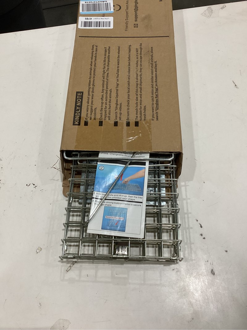 Condition photo showing New/Like New for Gingbau Squirrel Trap Foldable Heavy Duty Humane Live Animal Cage Trap (Not for Mouse) Medium