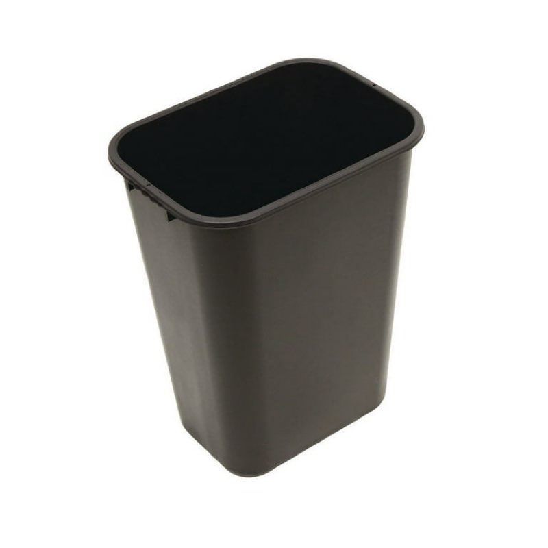 Impact WASTEBASKET41QTPLSTBK 77035 Garbage Can & Kitchen Polyethylene Wastebasket.