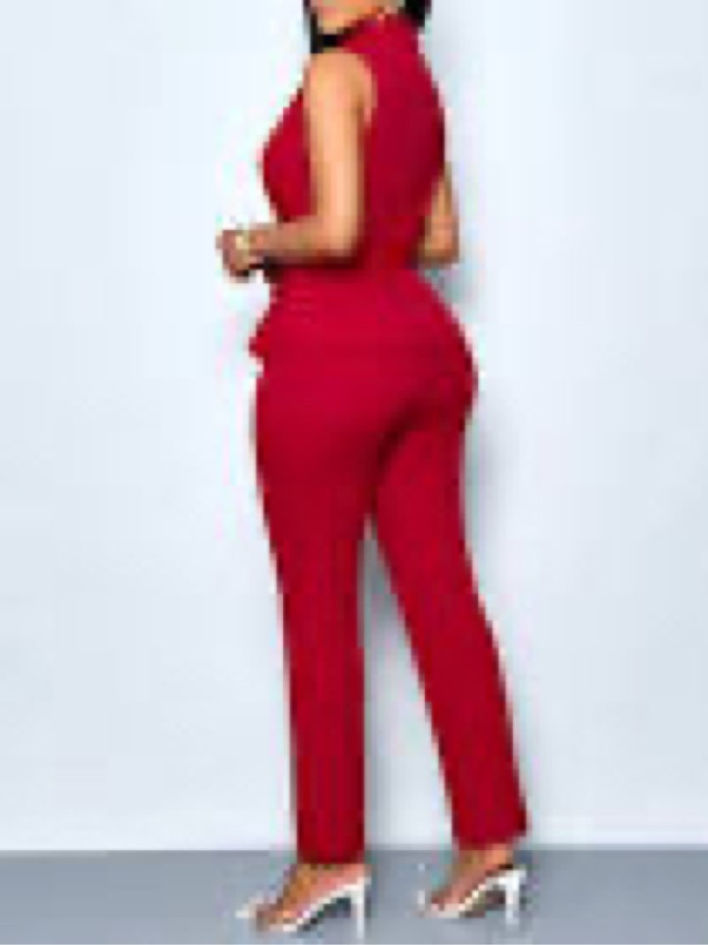 women 2 piece suit set sleeveless casual business pants suiting two piece outfit professional office