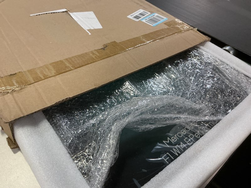 Condition photo showing Good Condition for iLuane Display Wallboard for Lego Technic Mercedes-AMG Performance Race Car Building Set 42171, Adult Collectibles Wall Mount, Home or Office Décor, Gradient Color (No Car Included) for LEGO Mercedes 42171