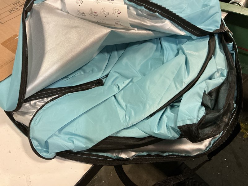 Condition photo showing Good Condition for tobtos upf 50+ pop up beach tent, easy set up beach umbrella, sun shelter for 2-3 people uv protection portable sunshade, baby canopy cabana, lightweight with carry bag blue for 2-3 person
