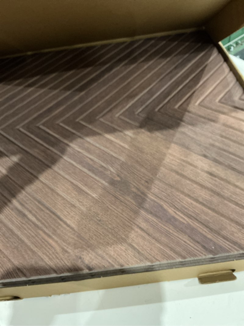 Condition photo showing Good Condition for fluxynara large felt bulletin board,cork board alternative 70.87'' x 47.24'' art acoustical wall panels-6 pack with 60 adhesive tabs,for recording studio/home offices-walnut/pyramid walnut pyramid fine-stripe 6-pack