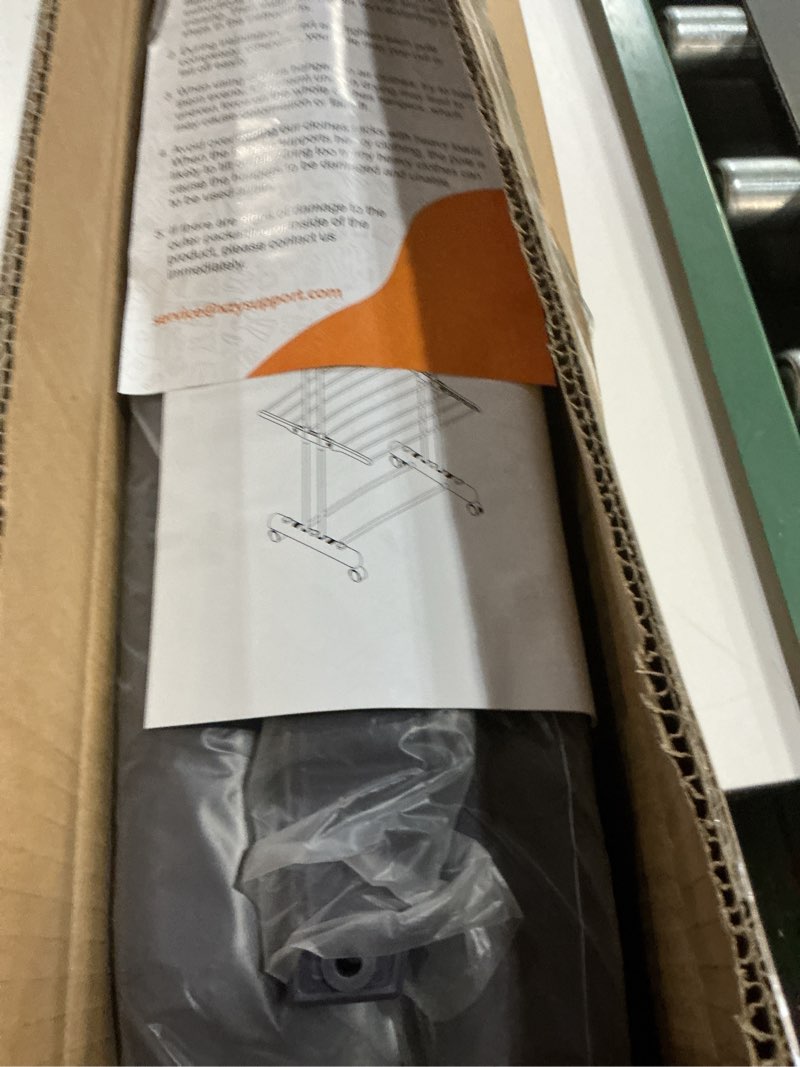 Condition photo showing New/Like New for bigzzia clothes drying rack folding drying rack clothing 4 tier clothes horses rack stainless steel laundry drying rack with two side wings grey gray 4 tier