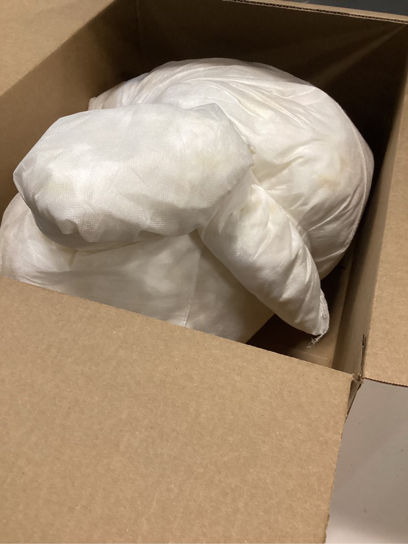 Condition photo showing As Is for utopia bedding throw pillows (set of 1, white), 18 x 18 inches pillows for sofa, bed and couch decorative stuffer pillow