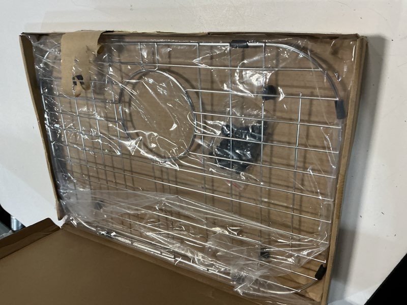 Condition photo showing Good Condition for serene valley sink bottom grid 19-1/16" x 13-5/8”, rear drain with corner radius 3-1/2", sink protector nlw1914r