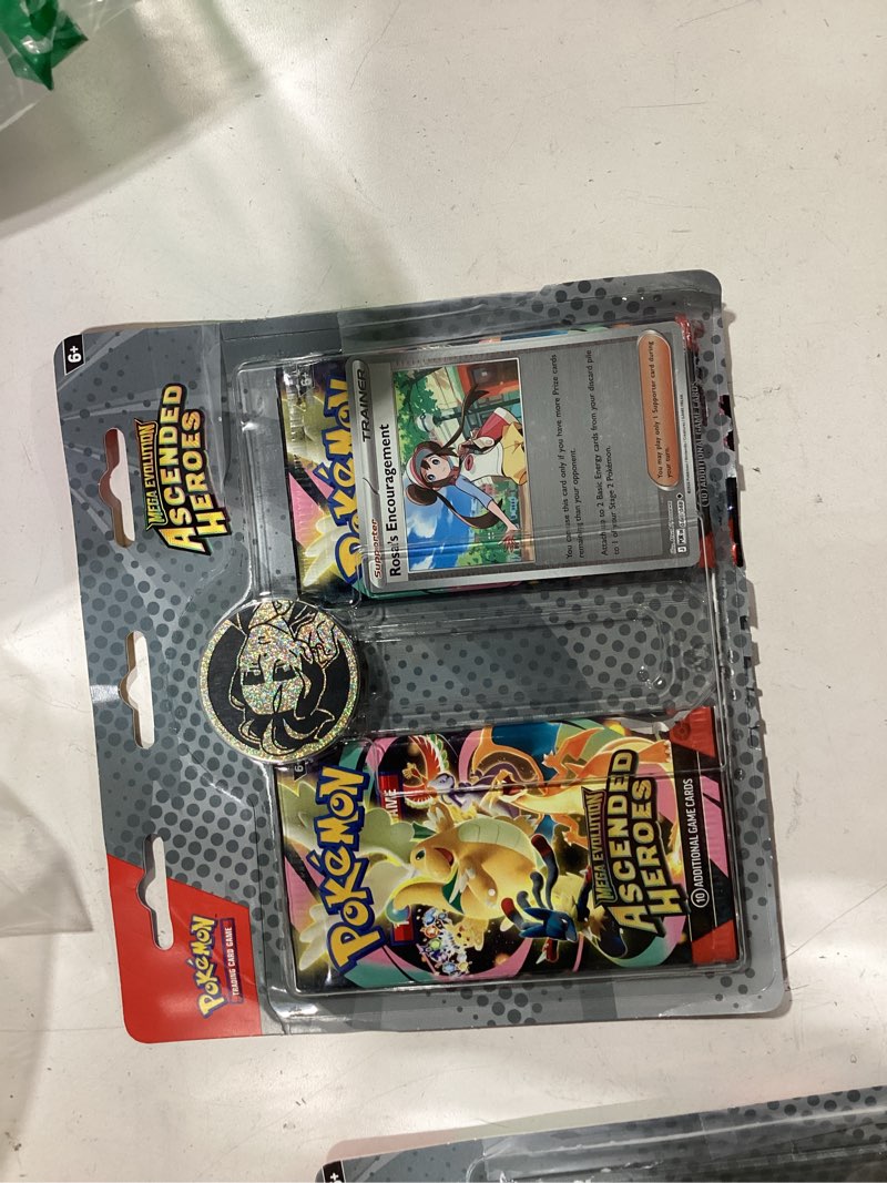 pokemon tcg: mega evolution: ascended heroes: 2-pack blister (2 booster packs, promo card & coin) (larry's komala) opened