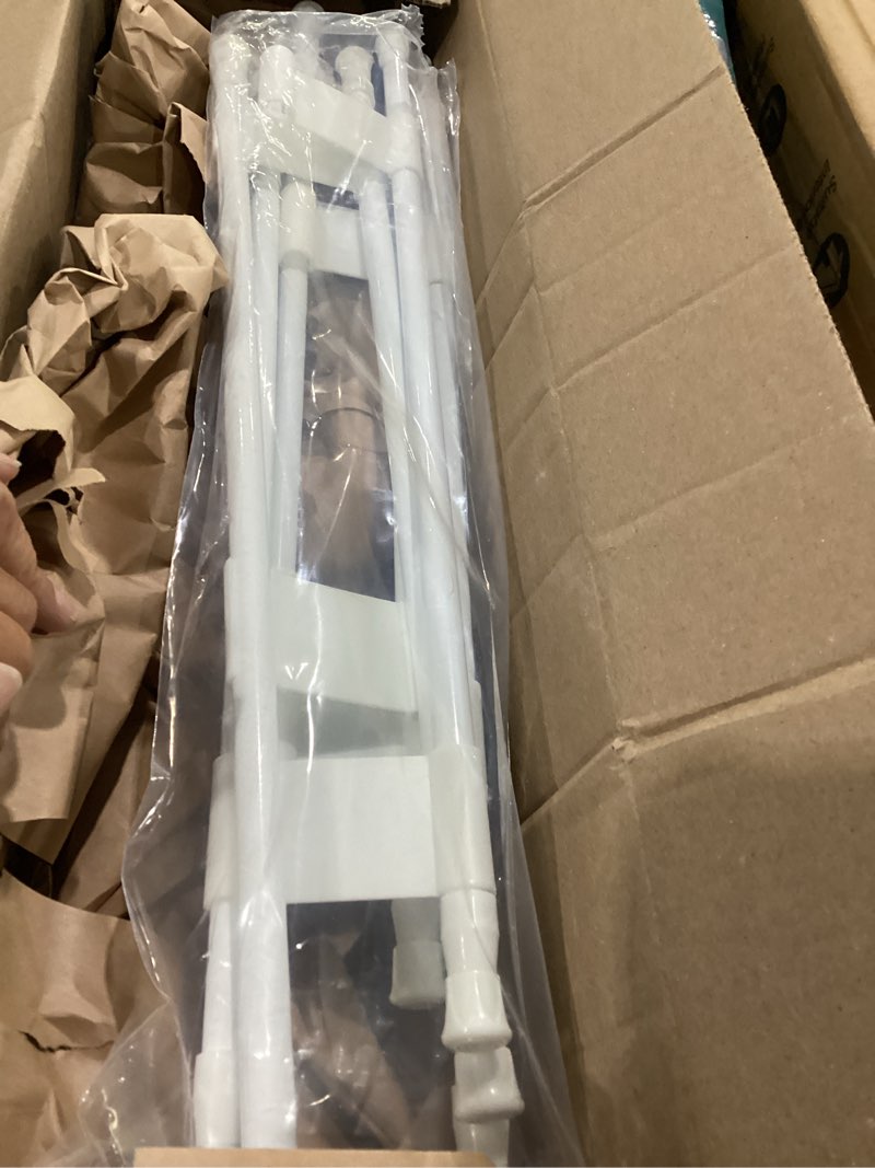 Condition photo showing Good Condition for 4 sets double rv refrigerator bars,rv tension rods with adjustable length 19.5-36.7'', non-slip rv refrigerator bars for camper refrigerator,kitchen,closet, bookshelf,cupboard-white 19.5-36.7 inch