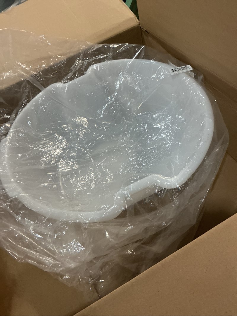 Condition photo showing Good Condition for good pet stuff, litter box liner tray for the original hidden litter box planter, reusable litter tray, easy to clean, odorless, sustainable, durable, round, white litter box liner original round tray/liner