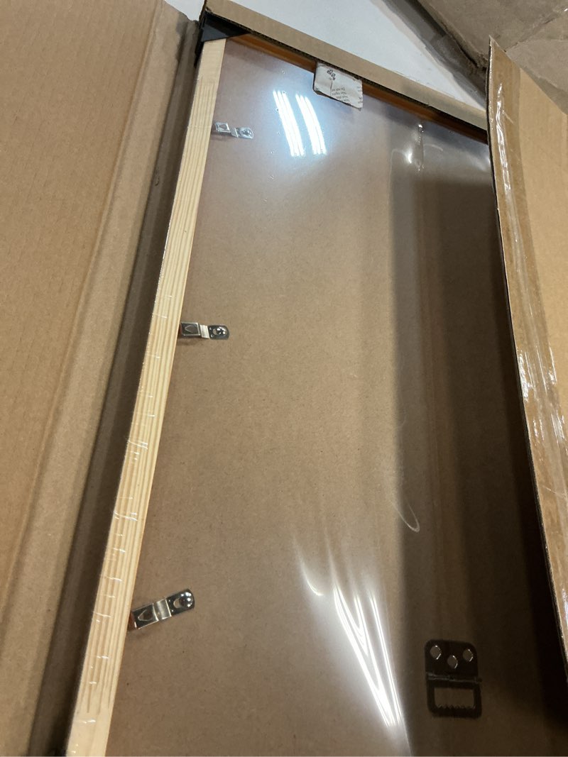 Condition photo showing New/Like New for Wood 13x19 Frame Gold, Ornate Natural 19x13in Poster Picture Frame, Modern Golden 13 x 19inch Gallery Wall Photo Frame with HD Plexiglass, Horizontal Vertical Wall Mounting Display 1pcs Gold 13x19