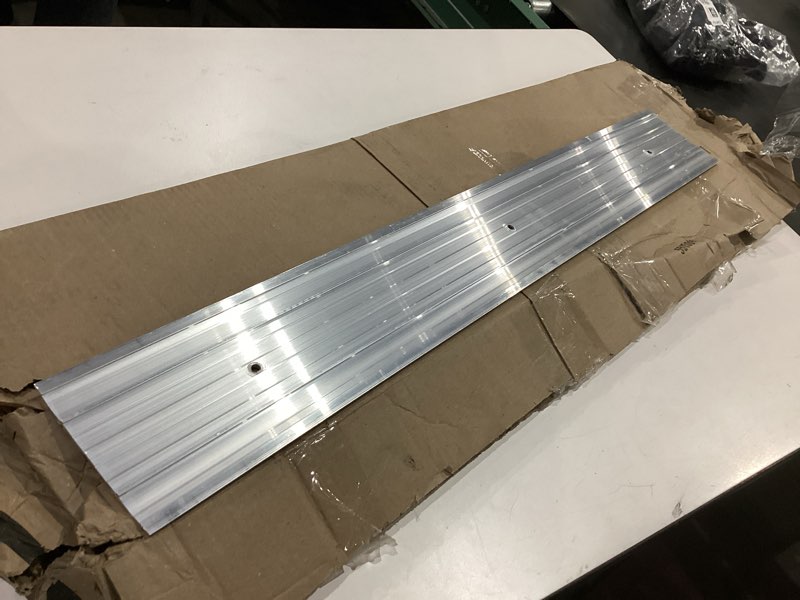 Condition photo showing As Is for pemko 085603 270a36 saddle threshold, mill finish aluminum,aluminum