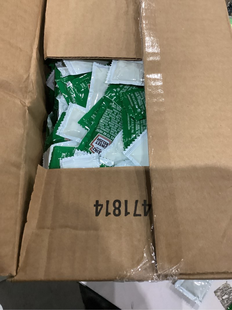 Condition photo showing As Is for Heinz Relish Single Serve Packet (0.3 oz Packets, Pack of 200) Relish 0.3 Ounce (Pack of 200)