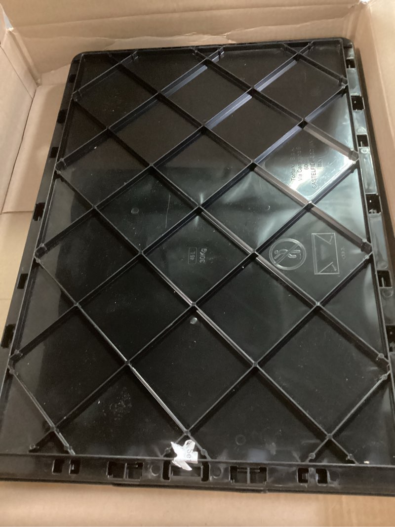 Condition photo showing Good Condition for clevermade collapsible utility crates-obsidian 1pck 45l / 11 gal holds 66 lbs - stackable containers heavy duty capacity crates - space-saving baskets