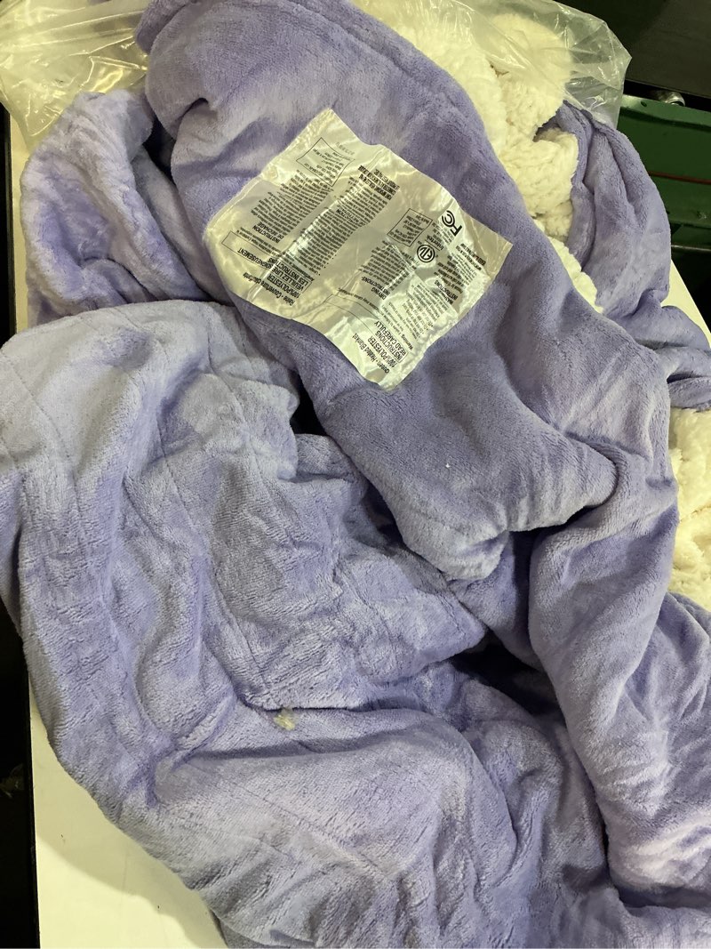 Condition photo showing As Is for cozyty electric blanket queen size, super soft cozy upgraded flannel heated blanket dual control with 5 heating levels & 10 hours auto off, fast heating & overheat protection, 84" x 90", lavender