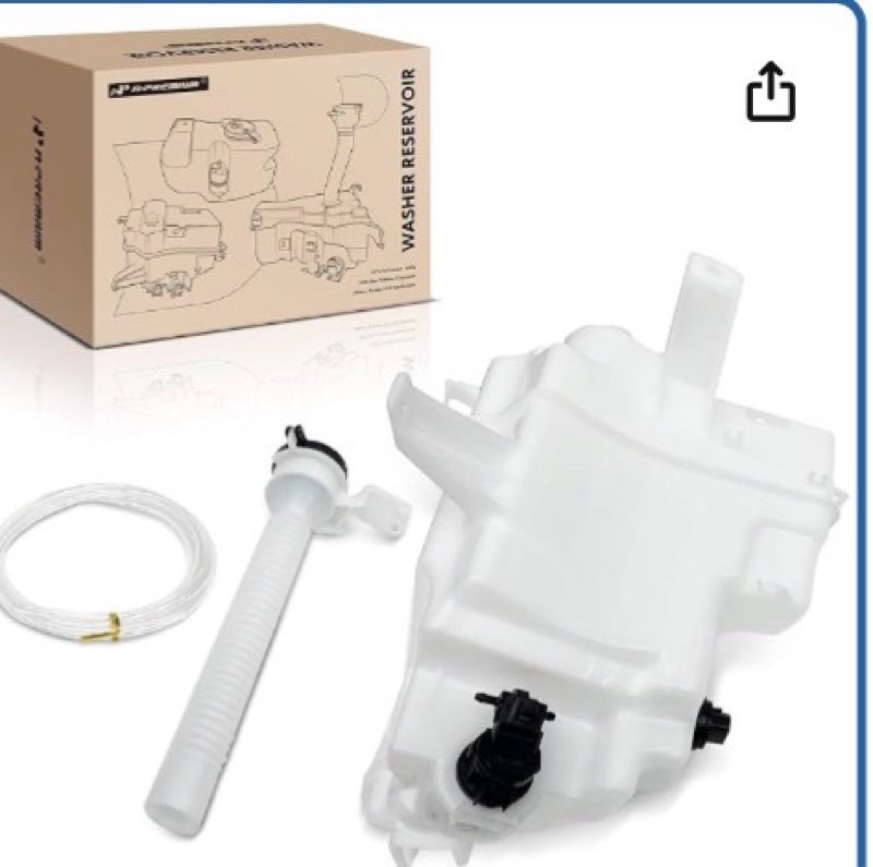 a-premium windshield washer reservoir compatible with select toyota models - rav4 2013-2018, with (washer pump/cap/filler neck/fluid level sensor/hose)