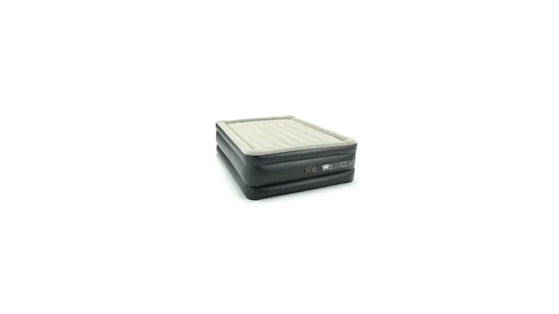 coleman tritech air mattress queen 22" with built-in ac pump, gray, queen