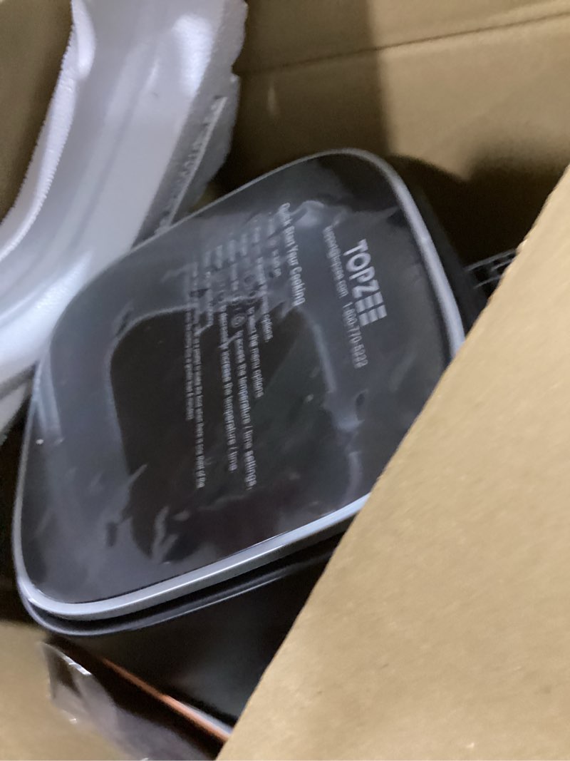 Condition photo showing Good Condition for TOPZEE Air Fryer 12-in-1 with 5.5 QT Large Capacity, Compact Air Fryer, 100-400? Precise Heat, 360°Hot Air Circulation, 95% Less Oil, Bake, Dry, Reheat, Frozen, Broil, Proof, Black