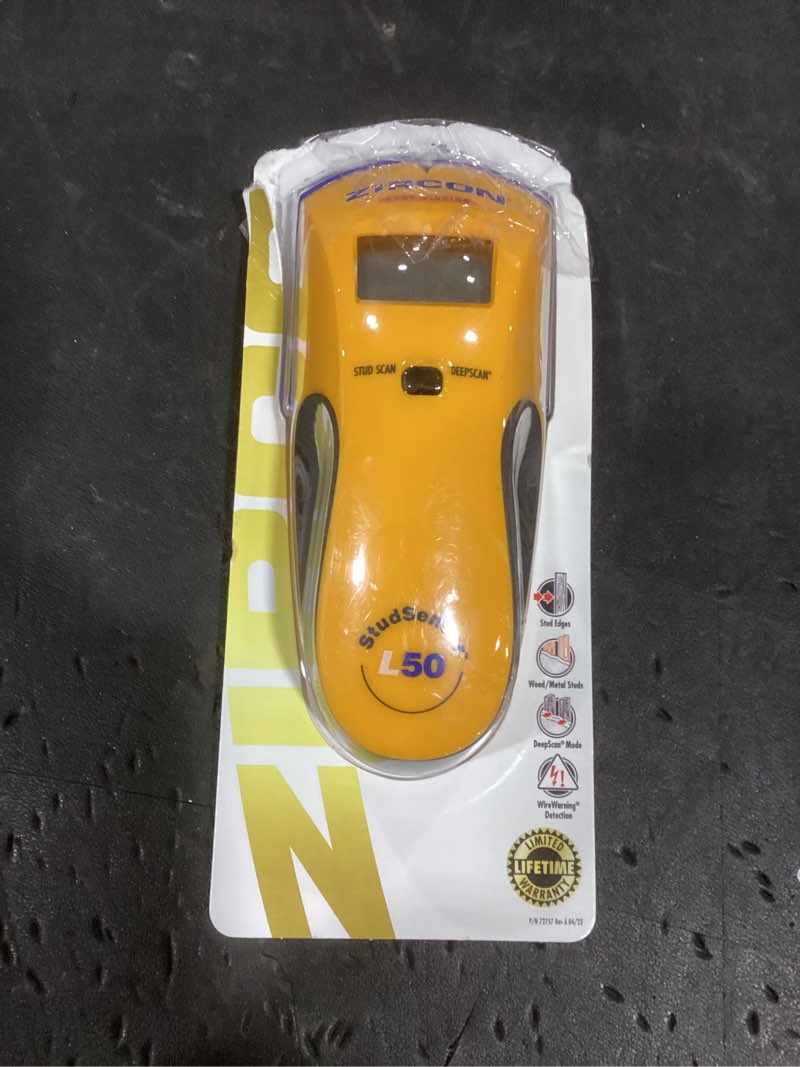 Condition photo showing New/Like New for zircon wirewarning e50 6.66 in. l x 2.80 in. w stud sensor 1-1/2 in. 1 pc