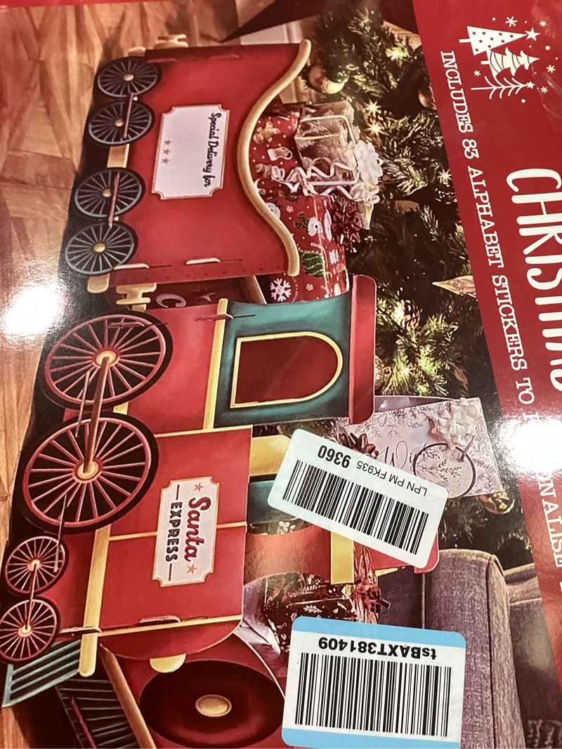 Condition photo showing New/Like New for Christmas Presents Trains, DIY Santa’s Gift Train Deliver Holiday Cheer in Style, Cardboard Christmas Pr-esent Train, Gift & Candy Holder, Holiday Party Centerpiece, Family Christmas Decoration