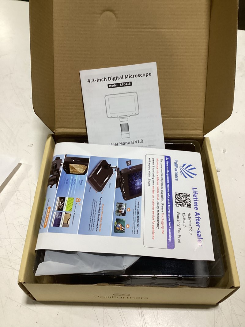 Condition photo showing Good Condition for LCD Digital Microscope,4.3 Inch 1080P 10 Megapixels,10MP Camera Video Recorder with HD Screen,1-1000