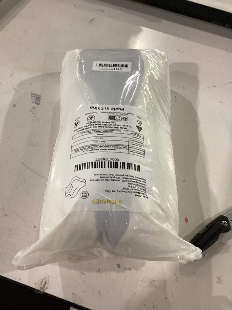 Condition photo showing Good Condition for knee pillow for side sleepers, memory foam bolster between legs, comfortable sleep positioning & side leg support, elevation pillow for adults, back hips knees support, wider contact ergonomic design grayish white regular style