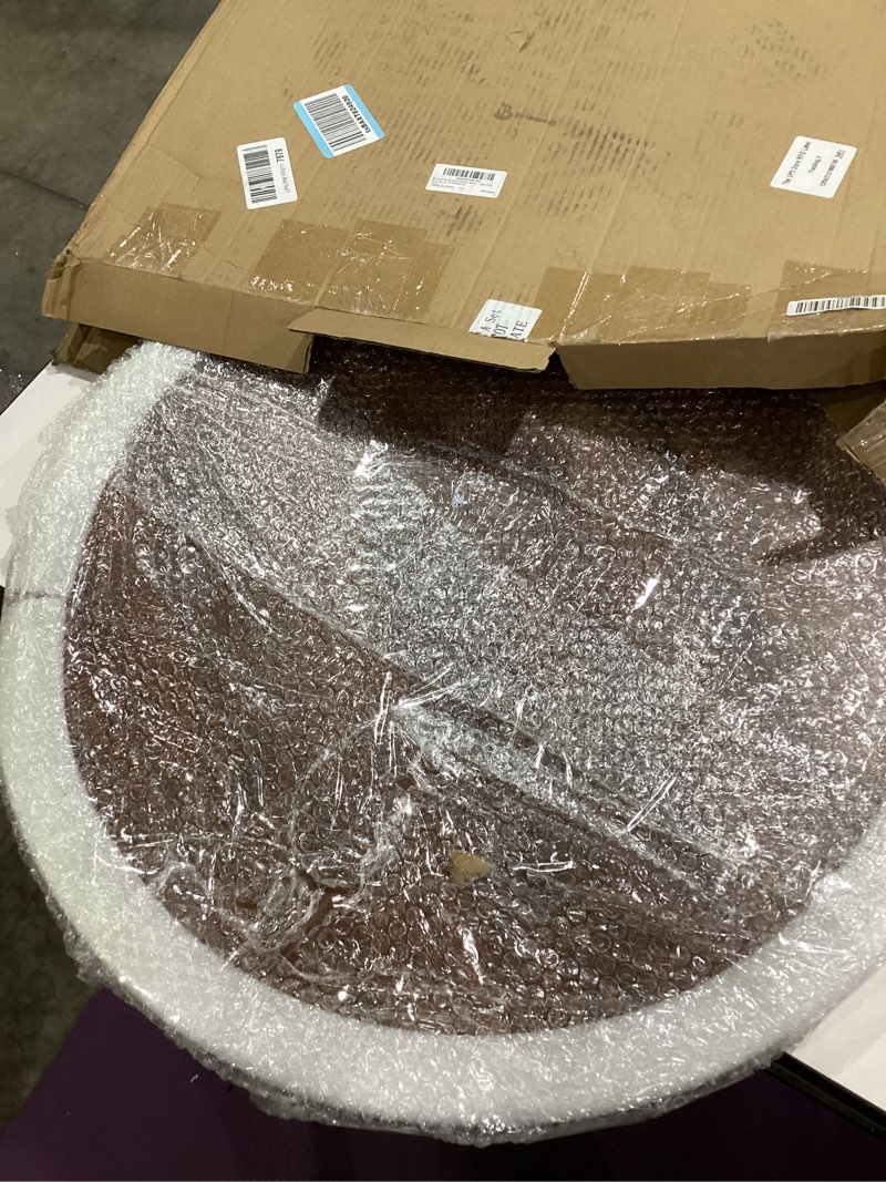 Condition photo showing Good Condition for 24" black walnut wood lazy susan for table top, large turntable rotating serving tray for counter top solid wooden round lazy susan organizer for kitchen spinning food server centerpieces black walnut 24"