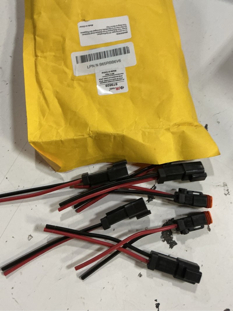 Condition photo showing Good Condition for jrready 2 pin deutsch connector kit 2 wire dt pigtail black - 6 sets st9020 car waterproof connectors with 24pcs butt, 14awg (ul 1015) thicker wire harness