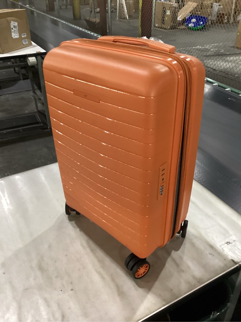 Condition photo showing New/Like New for Verage florence hardside carry-on Verage Florence Hardside Carry-On Luggage with Spinner Wheels, Lightweight Expandable Suitcase with TSA Lock, Artist-Inspired Stylish Travel Luggage for Women (Orange, Carry-On 20-Inch)