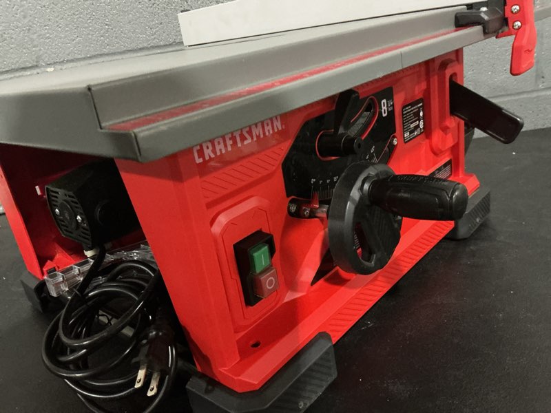 Condition photo showing As Is for craftsman 8.25-in 13.0 -amp 120.0 -volt portable benchtop table saw