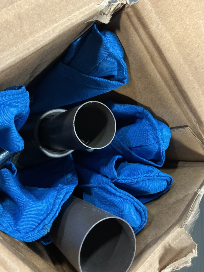 Condition photo showing Good Condition for jearey 7.5ft patio umbrella outdoor market umbrella with 6 sturdy ribs, push button tilt/crank table umbrella for garden, deck, backyard and pool, royal blue 7.5ft royal blue
