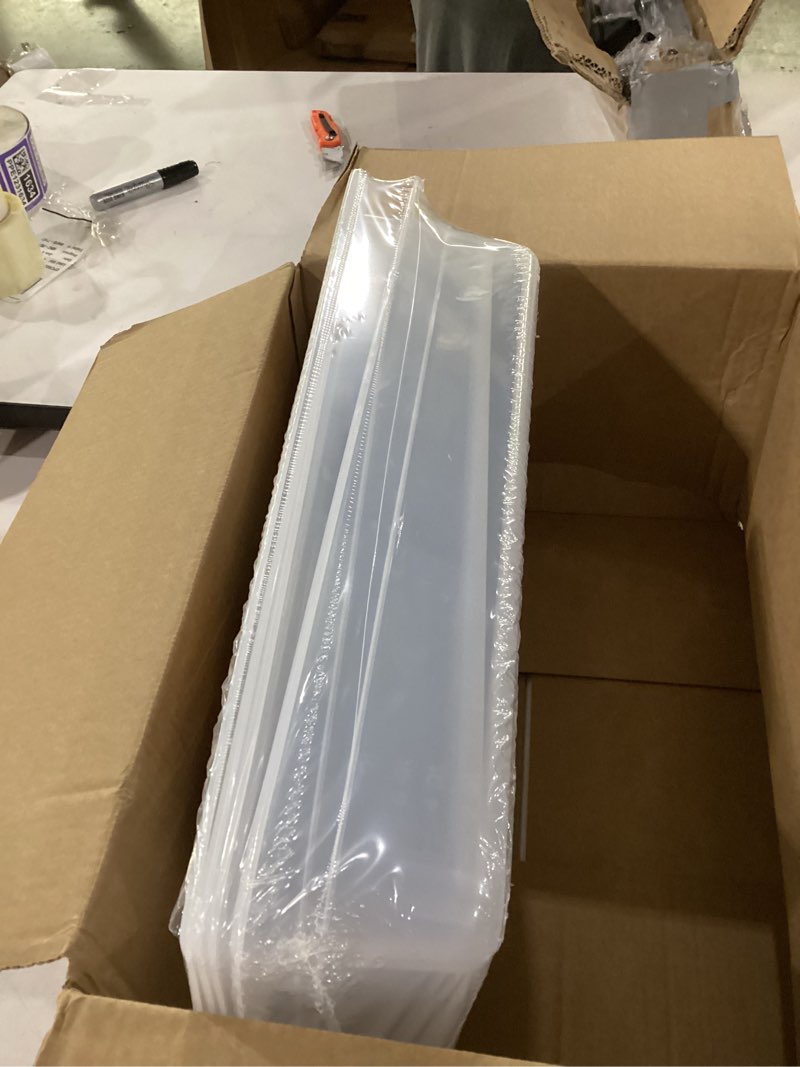 Condition photo showing Good Condition for sourdough proofing containers, 2 pack 12qt clear dough rising boxes for bread baking, fits up to 6000 grams of dough,stackable bulk fermentation containers for sourdough, bread dough & pizza dough clear 2p