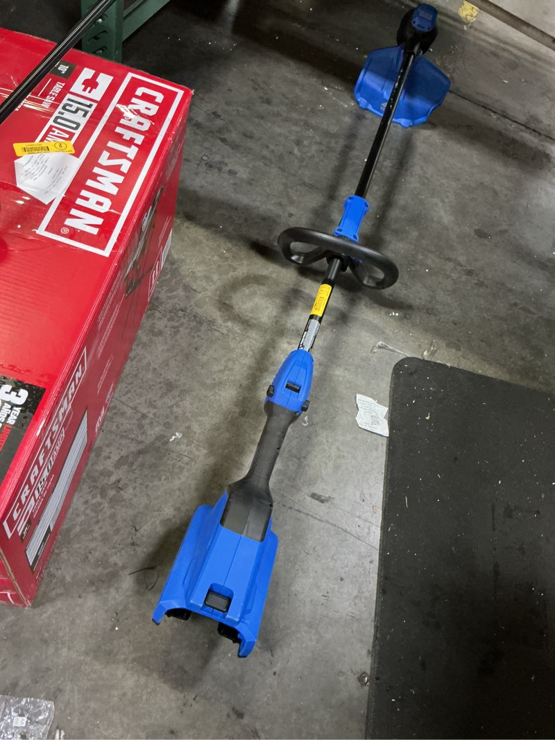 Condition photo showing As Is for kobalt 40-volt max 15-in straight cordless string trimmer (4ah battery and charger included)
