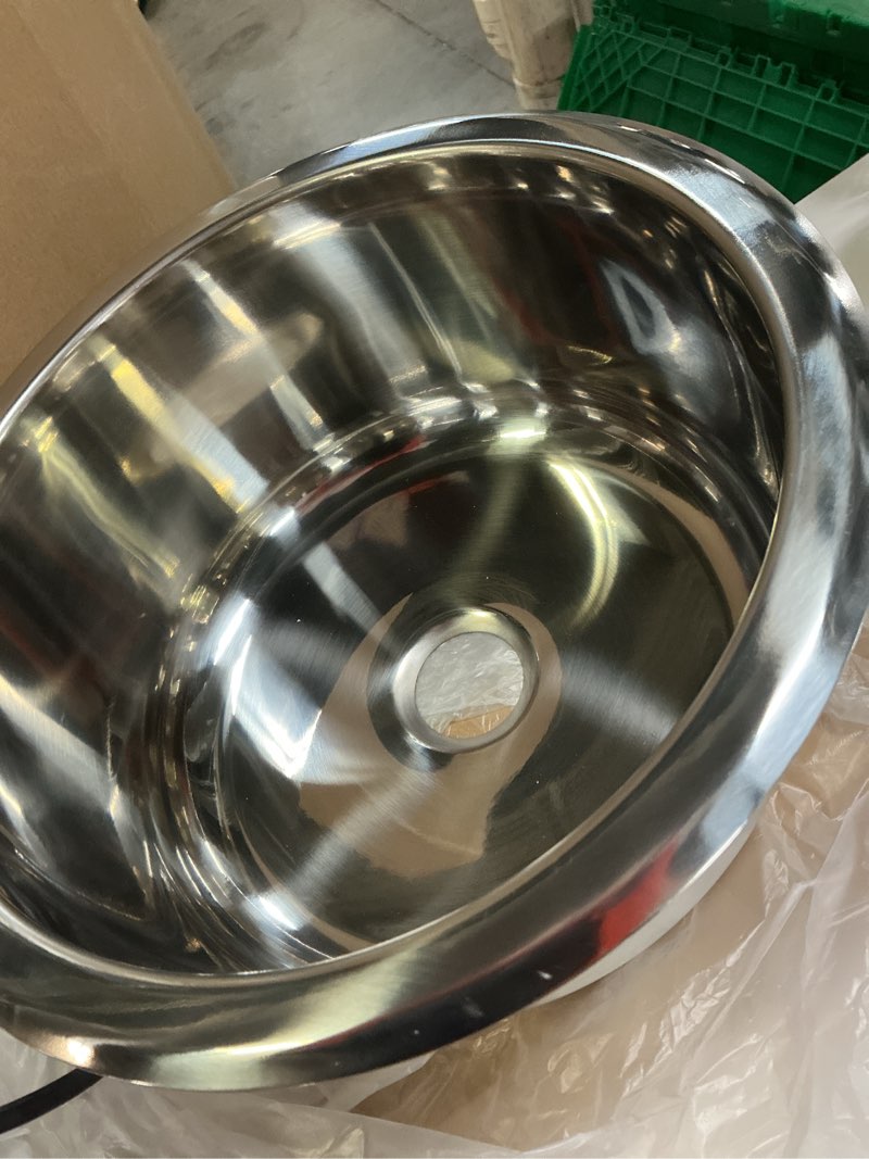 Condition photo showing Good Condition for 295x130mm RV Sink 304 Stainless Steel Round Large Capacity for Yacht Motorhome